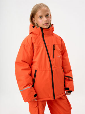 Горнолыжная куртка из технологичной мембраны с лямками для девочек Sela 4640226452434
