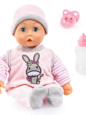 Bayer Малышка в костюмчике с вышивкой в виде ослика 38 см Bayer 93800AQ , , , , , , , женский шрств